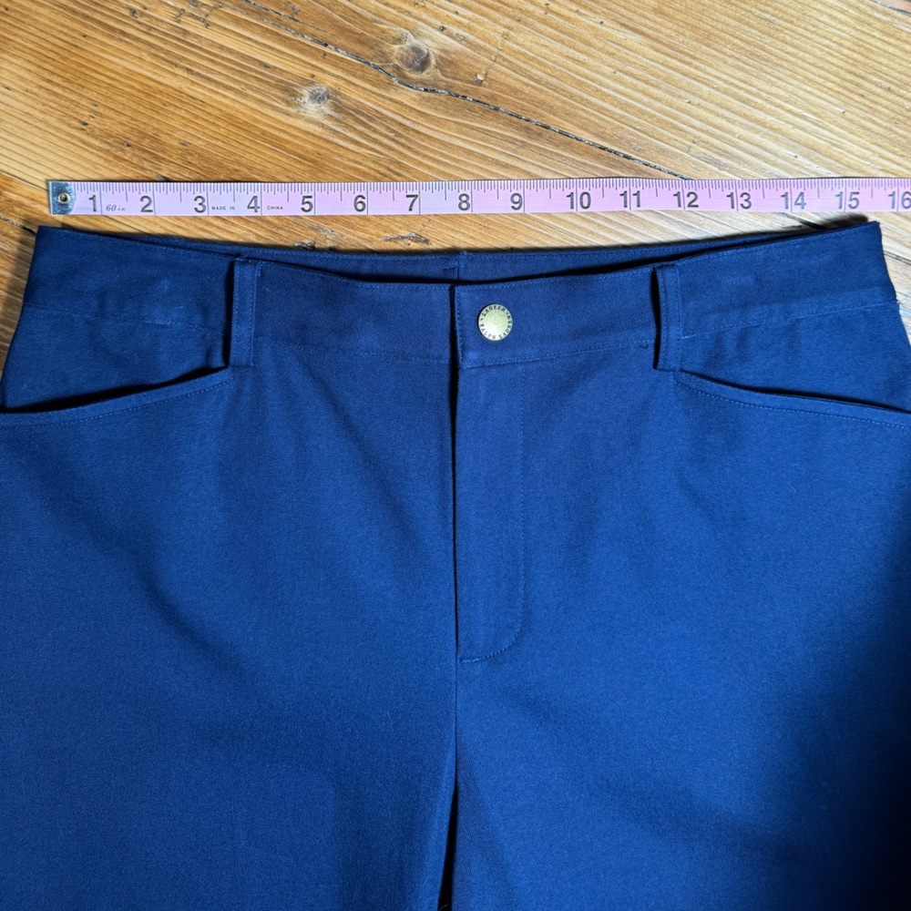Lauren Ralph Lauren Women’s Stretch Cotton Spandex Navy Blue Straight leg pant 8 - Picture 10 of 13